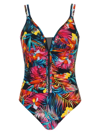 Sunflair zippered swimsuit, multicolored 72002