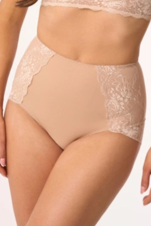 Babell formendes Maxi-Höschen für Damen mit Spitze, beige BBL204