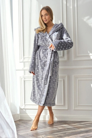 Women&#39;s long bathrobe with hood L&amp;L Amira 2551