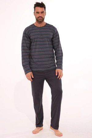 Cornette Herren Baumwollpyjama Graphit 138/57