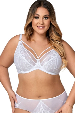 Soft bra with stripes Ava white AV 1824