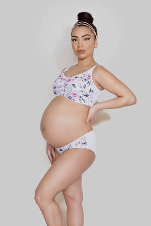 Biustonosz top ciążowy Easy bra Mitex w kwiaty
