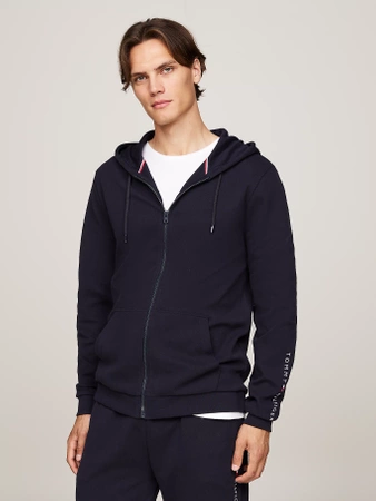 Tommy Hilfiger men&#39;s home zip-up sweatshirt navy blue