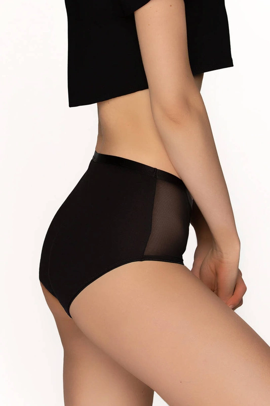 Damen Shorts Babell aus schwarzer Baumwolle BBL152