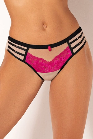 Women&#39;s Brazilian panties Mediolano Deziro black and pink 19025