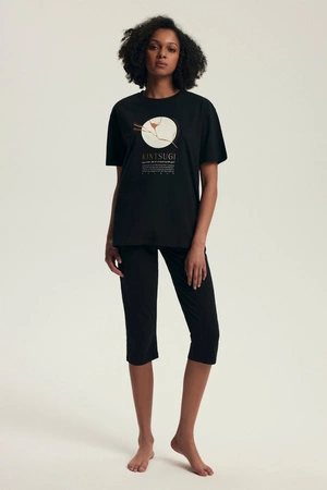 Henderson Dairoku Women&#39;s Cotton Pajamas Black 43728