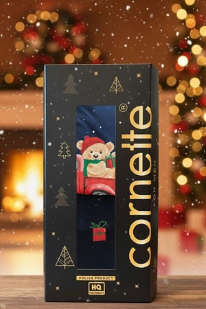 Zestaw świąteczny męski Cornette bokserki i skarpety 914/01