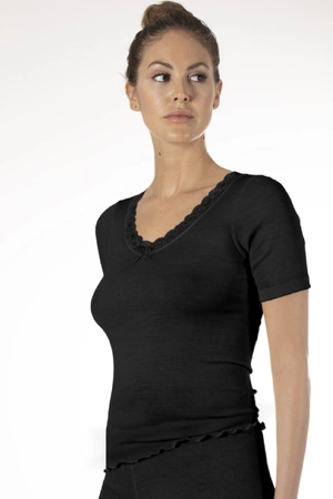 Women's wool T-shirt Nina Von C black 29460846