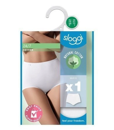 Hoher Slip Sloggi 24/7 Baumwolle h Maxi weiß