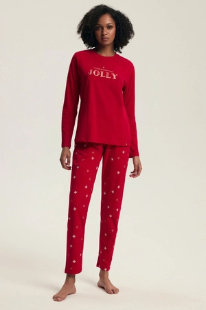 Henderson Women&#39;s Christmas Cotton Pajamas Red 43718