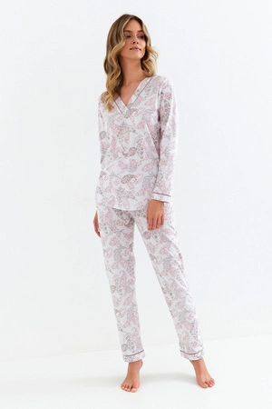 Cana women&#39;s pajamas white patterned 426