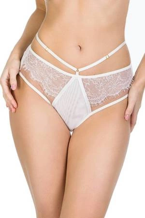 Wysokie majtki damskie Mediolano Delice 19091 kremowe