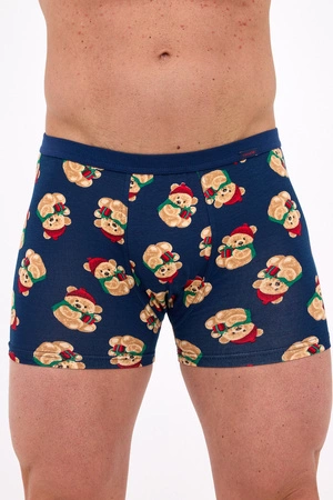 Cornette Christmas Cotton Boxer Shorts Navy Blue 007/83