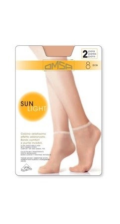 Socks sun light 8den Omsa Sierra