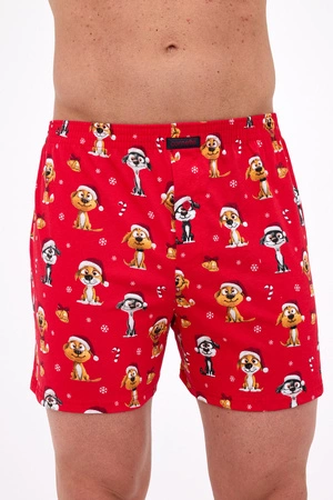 Cornette men's Christmas boxer shorts red 016/21