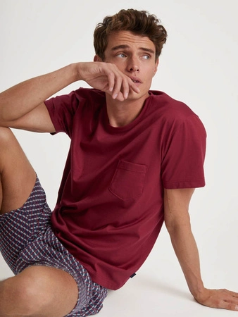 Piżama męska Calida Relax imprint bordowa 47280