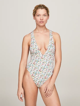 Strój kąpielowy z monogramem Tommy Hilfiger wielokolorowy UW0UW05273