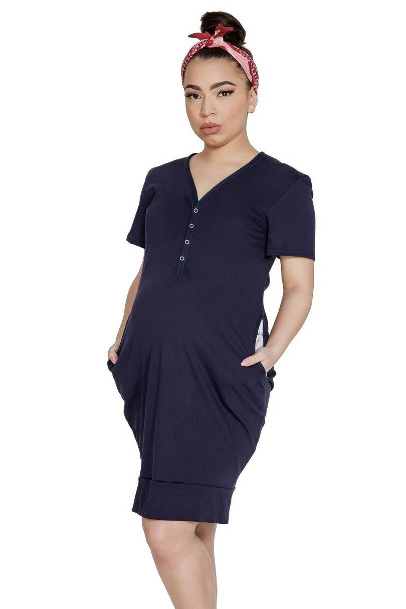Koszula damska ciążowa Mitex Mama dress granatowa