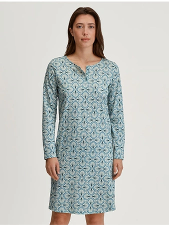 Calida Ornament Nights Nightgown Steel Blue 36154