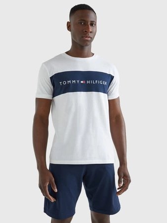 T-shirt męski Logo Flag Tommy Hilfiger biały UM0UM01170