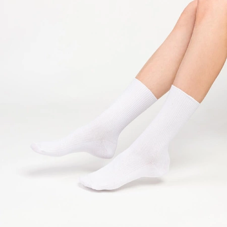Steven Damen Druckfreie Socken weiß 062