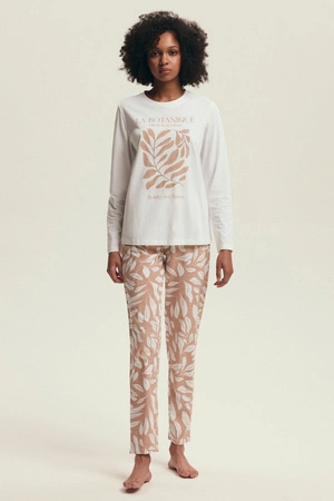 Women&#39;s Dextra Cotton Pajamas Henderson Ecru 43689