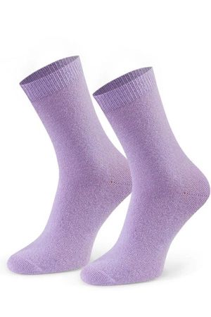 Skarpety damskie Steven z wełny jagnięcej fioletowe 185