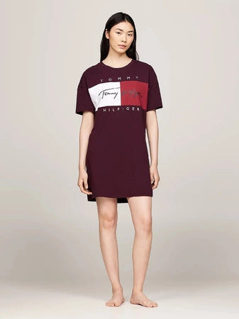 Tommy Hilfiger oversized nightshirt burgundy UW0UW05631